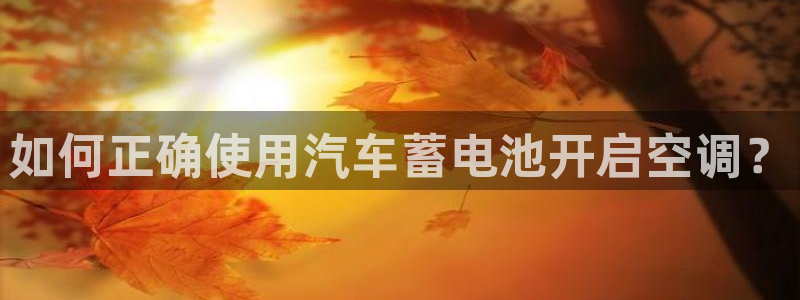 优发国际游戏官方网站入口：如何正确使用汽车蓄电池开启空调？